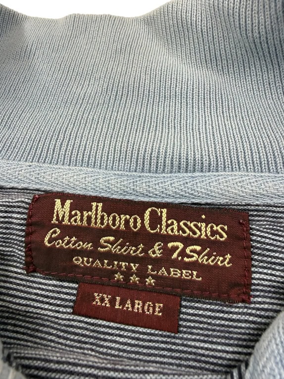 MARLBORO CLASSICS ΜΠΛΟΥΖΑ ΜΕ ΦΕΡΜΟΥΑΡ 1/4 VINTAGE MELANGE ΓΑΛΑΖΙΟ ΑΝΔΡΙΚΟ XX-LARGE