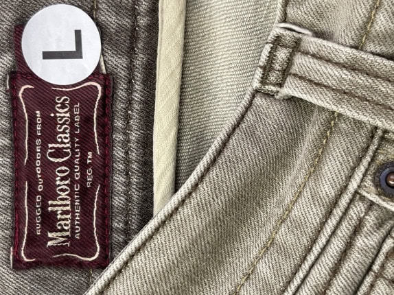 90S MARLBORO CLASSICS PANTS CLASSIC GREY MEN PRE OWNED L