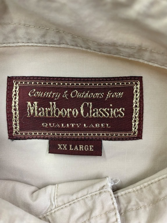 MARLBORO CLASSICS ΠΟΥΚΑΜΙΣΟ VINTAGE ΜΕ ΛΟΓΟΤΥΠΟ BEIGE ΑΝΔΡΙΚΟ XXLARGE