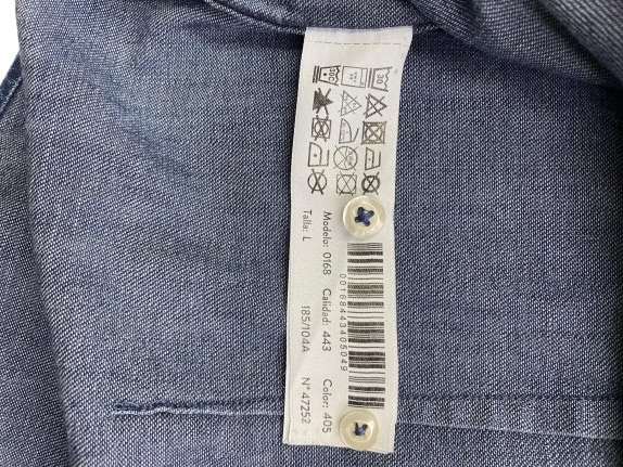 MASSIMO DUTTI ΠΟΥΚΑΜΙΣΟ DENIM VINTAGE STYLE ΜΠΛΕ ΑΝΔΡΙΚΟ L