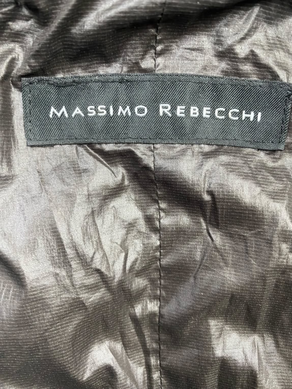 Massimo Rebecchi Μπουφάν Puffer Vintage Με Γούνα Μαύρο Γυναικείο 46 (S)