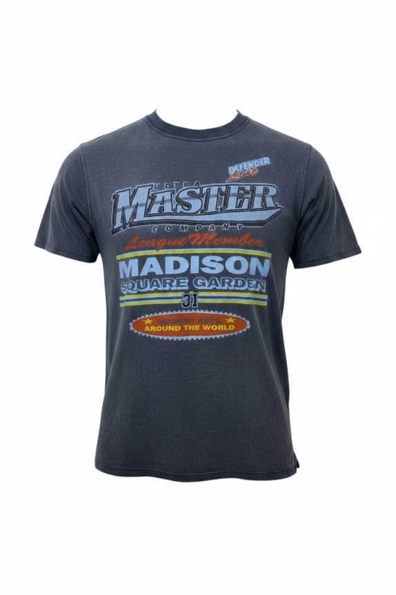 MASTER ΜΠΛΟΥΖΑΚΙ T SHIRT GRAPHIC ΣΚΟΥΡΟ ΜΠΛΕ ΑΝΤΡΙΚΟ PRE OWNED L