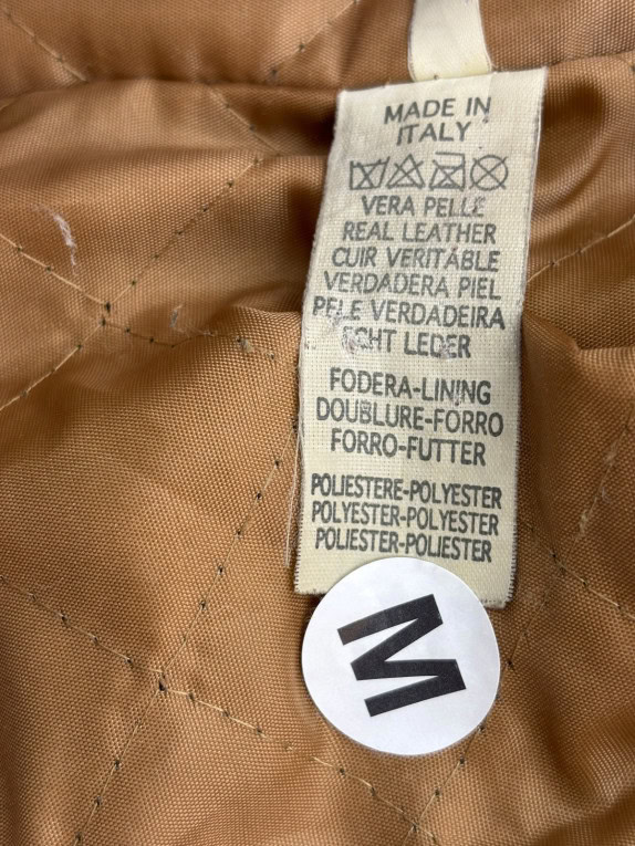 MAURIZIO TROIANO CAPPOTTO IN PELLE CLASSICO CAMMELLO UOMO PRE OWNED M