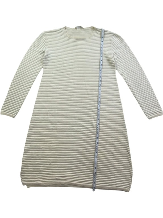 MAX MARA KNITTED MIDI DRESS ECRU WOMEN L