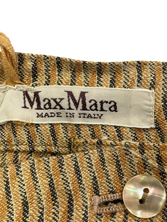 MAX MARA BUTTON-UP SKIRT STRIPED BROWN/BLACK UNISEX L