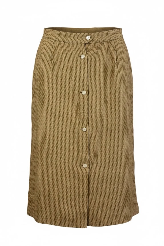 MAX MARA BUTTON-UP SKIRT STRIPED BROWN/BLACK UNISEX L