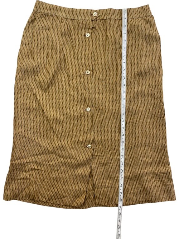 MAX MARA BUTTON-UP SKIRT STRIPED BROWN/BLACK UNISEX L