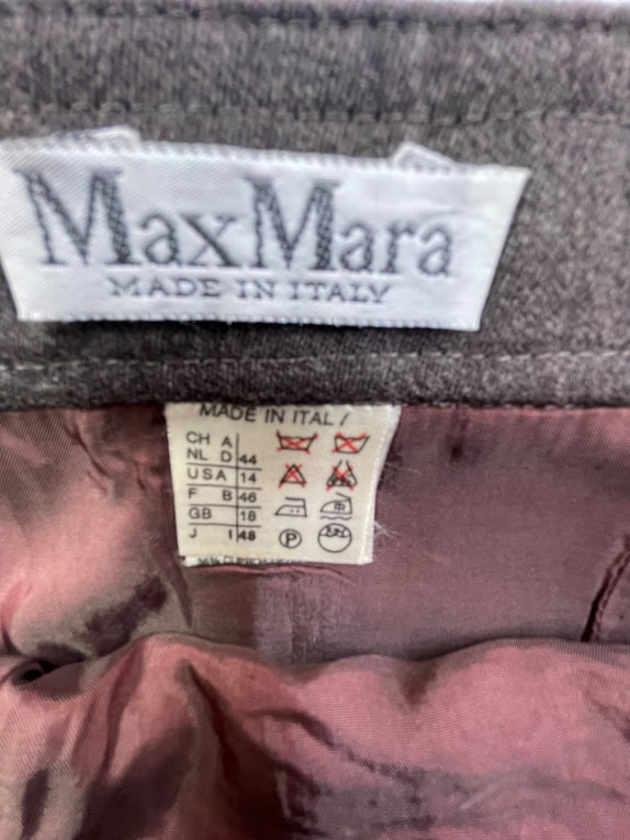 Max Mara Καφέ Μάλλινη Pencil Φούστα Γυναικεία M