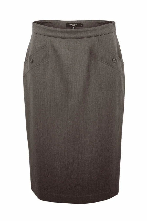 Max Mara Καφέ Μάλλινη Pencil Φούστα Γυναικεία M