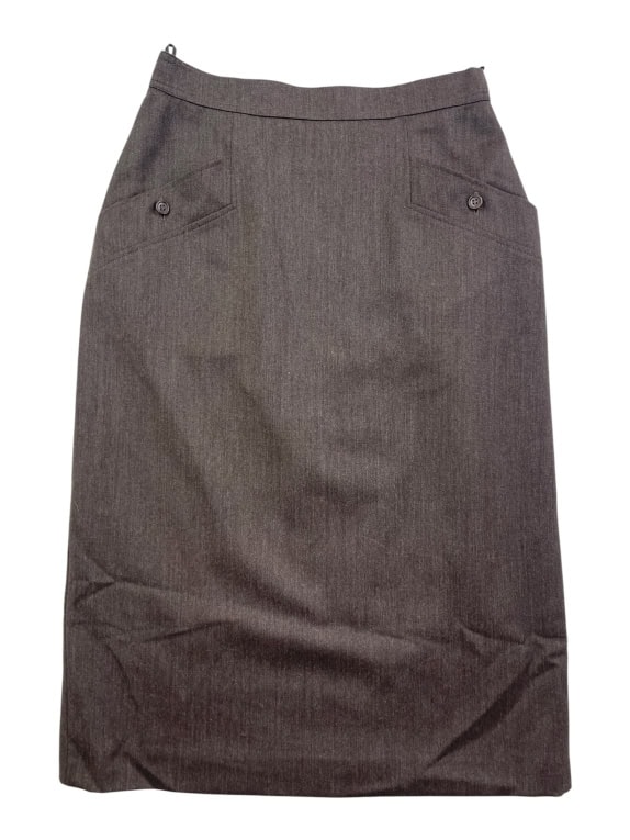 Max Mara Καφέ Μάλλινη Pencil Φούστα Γυναικεία M