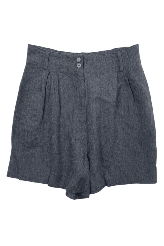 Max Mara Shorts grigi a vita alta classici da donna S-M