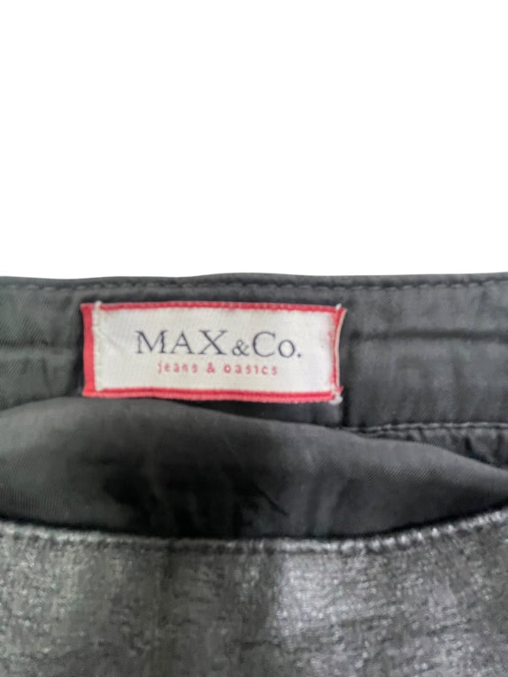 MAX&Co. Φούστα Vintage Μοτίβο Tweed Μαύρο-Λευκό Γυναικεία L