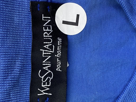 YSL POLO SHIRT MINIMAL BLUE ΑΝΤΡΙΚΟ PRE OWNED L