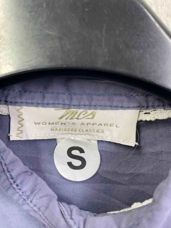 MCS MARLBORO CLASSICS CASUAL SHIRT EMBROIDERED LOGO BLUE-PURPLE WOMEN'S S