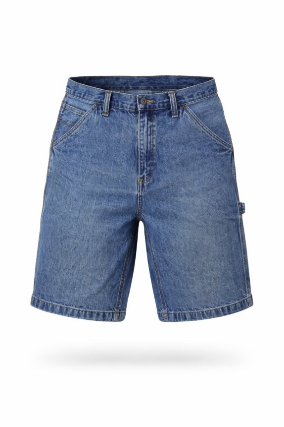 MELTIN POT DENIM SHORTS CARGO WASHED ΜΠΛΕ ΑΝΤΡΙΚΟ PRE OWNED M