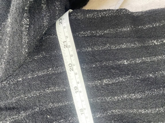 90S VINTAGE  CAPPOTTO A RIGHE NERO UOMO PRE OWNED  L