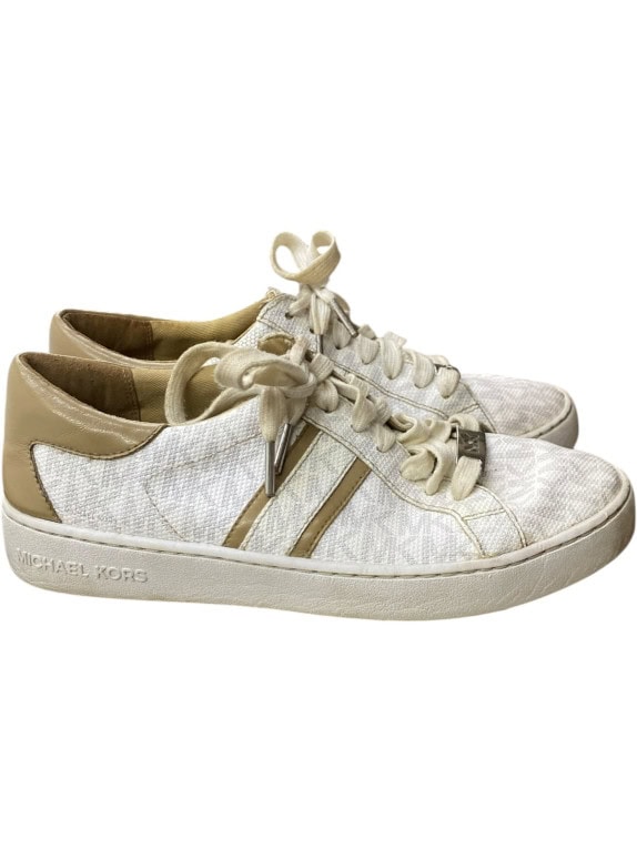 MICHAEL KORS SNEAKERS MONOGRAM LOGO ΛΕΥΚΟ/BEIGE UNISEX 27