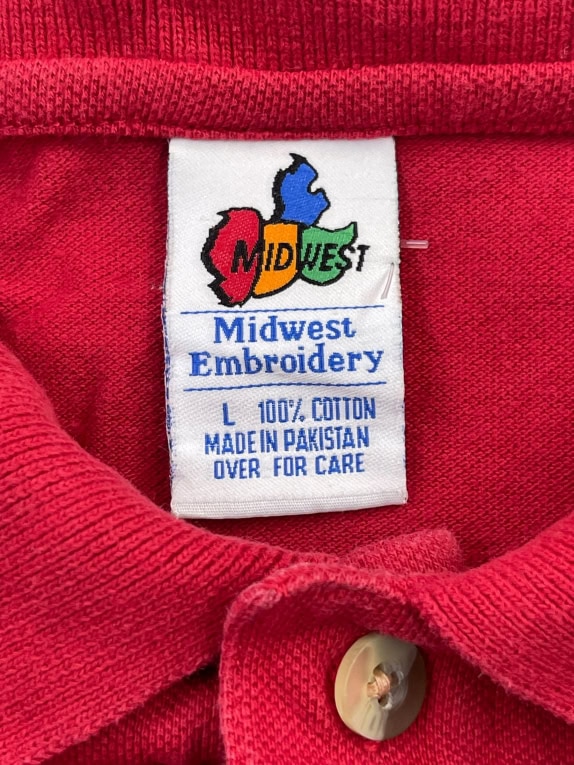 Midwest Embroidery Polo Shirt Indianapolis 500 Logo Κόκκινο UNISEX L