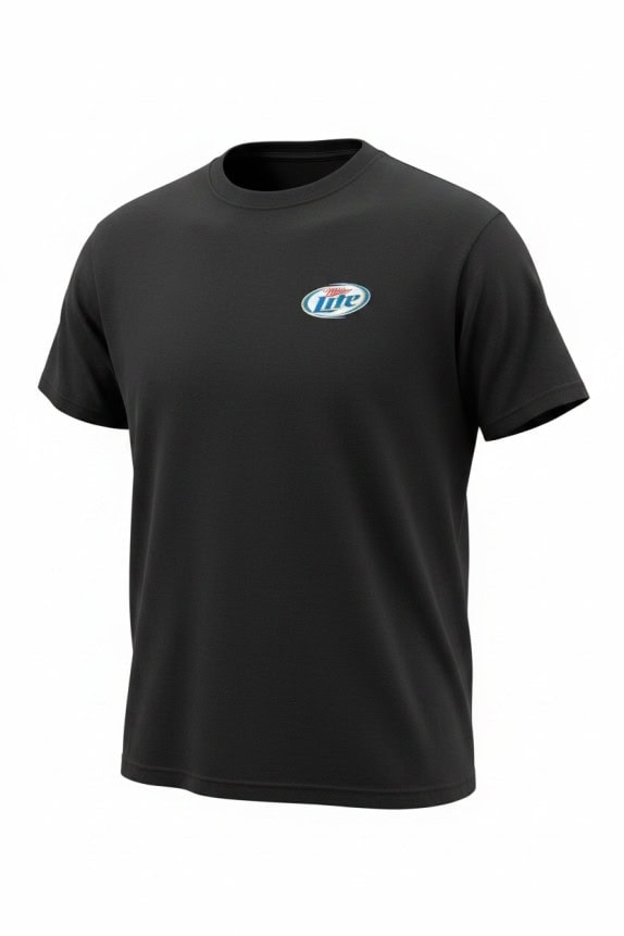 MILLER LITE T SHIRT GRAPHIC BLACK MENS PRE OWNED XL