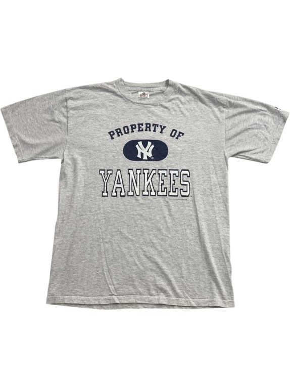 MIRO T-shirt NEW YORK YANKEES VINTAGE Logo Grey UNISEX L pre-owned