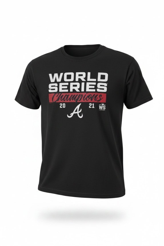 MLB ATLANTA BRAVES T SHIRT SPORTSWEAR GRAPHIC ΜΑΥΡΟ UNISEX PRE OWNED S
