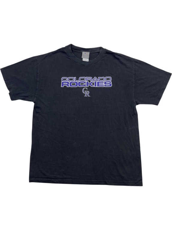 MLB Colorado Rockies T-Shirt Big Logo Μαύρο Unisex L