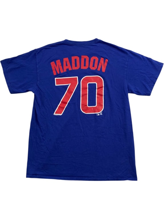 MLB GENUINE MERCHANDISE T-SHIRT CHICAGO logo MLB blu unisex taglia grande usata