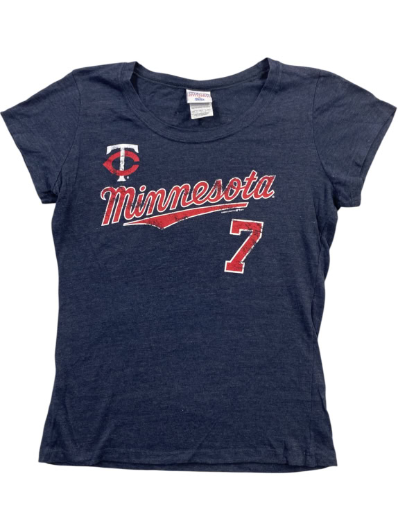 MLB Genuine Merchandise T-Shirt Minnesota 7 Print Μπλε Γυναικείο S