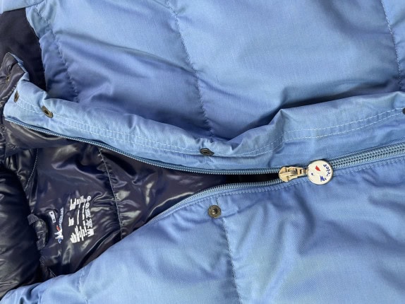1980s MONCLER MADE IN FRANCE ΤΖΑΚΕΤ ΑΘΛΗΤΙΚΟ ΜΠΛΕ ΑΝΤΡΙΚΟ PRE OWNED XL