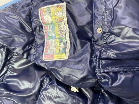 1980s MONCLER MADE IN FRANCE ΤΖΑΚΕΤ ΑΘΛΗΤΙΚΟ ΜΠΛΕ ΑΝΤΡΙΚΟ PRE OWNED XL