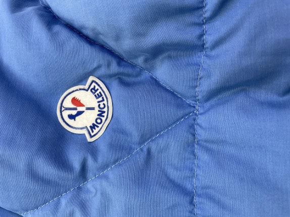 1980s MONCLER MADE IN FRANCE ΤΖΑΚΕΤ ΑΘΛΗΤΙΚΟ ΜΠΛΕ ΑΝΤΡΙΚΟ PRE OWNED XL