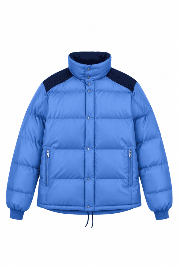 1980s MONCLER MADE IN FRANCE ΤΖΑΚΕΤ ΑΘΛΗΤΙΚΟ ΜΠΛΕ ΑΝΤΡΙΚΟ PRE OWNED XL