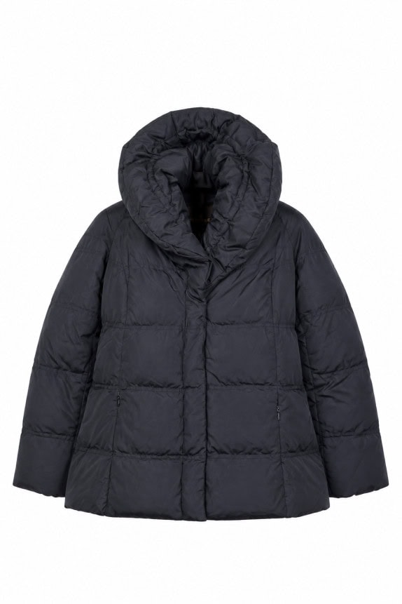 2000s MONCLER PUFFER JACKET MINIMAL BLACK WOMEN PRE OWNED S