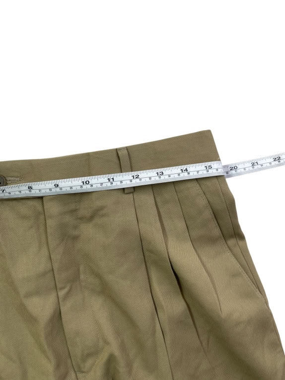 MONSIEUR BY GIVENCHY PLEATED TROUSERS VINTAGE KHAKI MENS PRE OWNED S