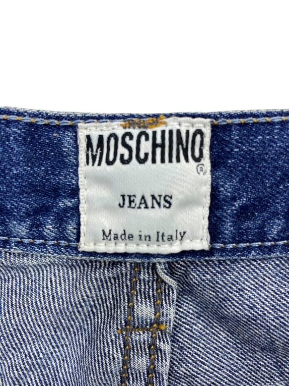 MOSCHINO JEANS ΠΑΝΤΕΛΟΝΙ VINTAGE PEACE LOGO ΜΠΛΕ ΓΥΝΑΙΚΕΙΟ XS