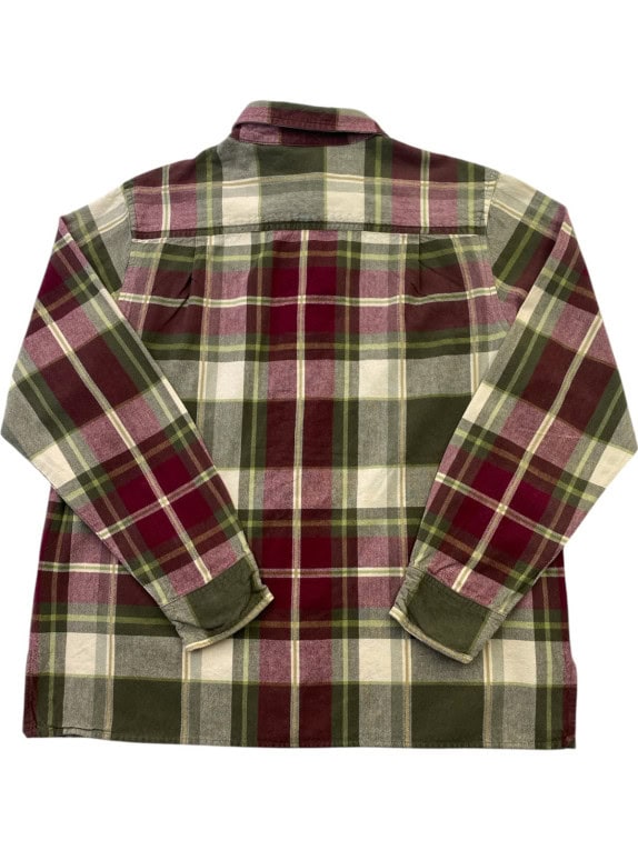 MS LEE CAMICIA FLANELLA CHECK BORDEAUX VERDE UOMO PRE OWNED M