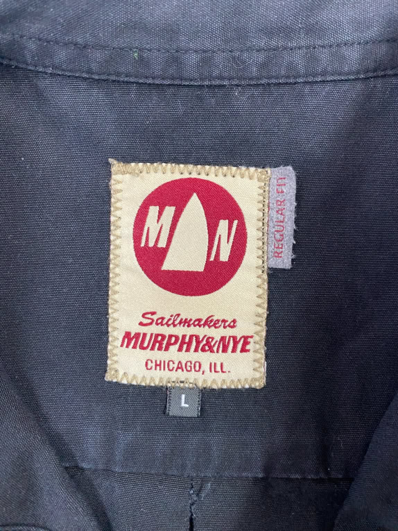 MURPHY & NYE Πουκάμισο Regular Fit Sailmakers Λογότυπο Μαύρο Ανδρικό L