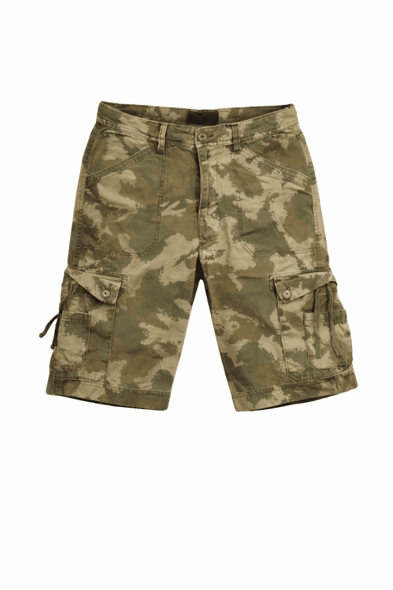 SYN JEANS CARGO SHORTS CAMO MARRONE UOMO PRE OWNED L