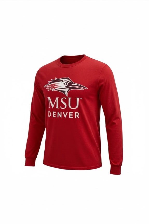 MV SPORT ΜΑΚΡΥΜΑΝΙΚΗ ΜΠΛΟΥΖΑ MSU DENVER LOGO ΚΟΚΚΙΝΟ UNISEX M