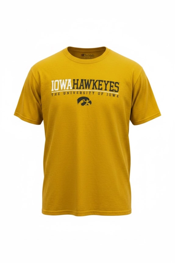 MV SPORT T-Shirt Iowa Hawkeyes University Logo Κίτρινο Unisex L