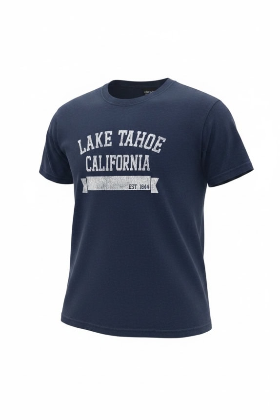 MV SPORT T-Shirt Lake Tahoe California Logo Μπλε Unisex M