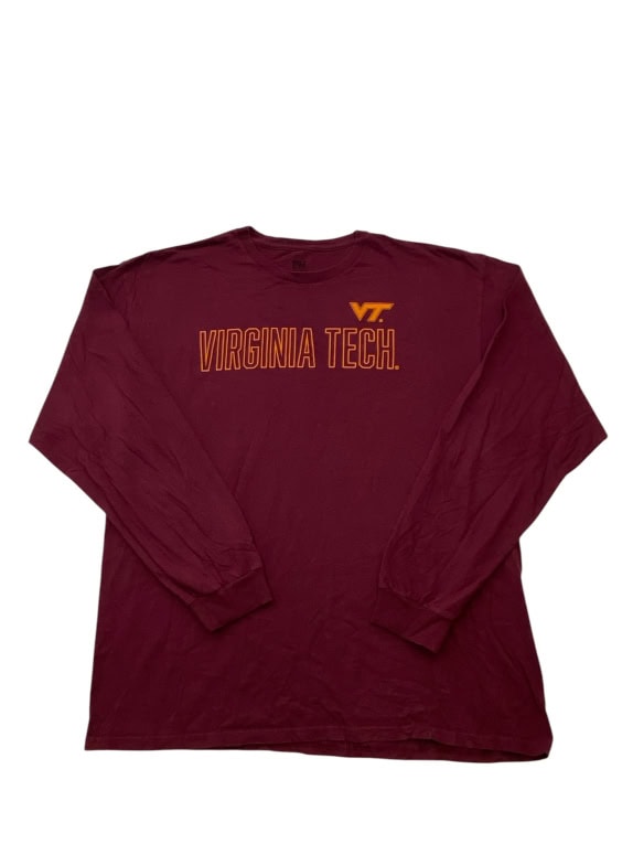 MV Sport Virginia Tech Long Sleeve T-Shirt Μπορντό Unisex