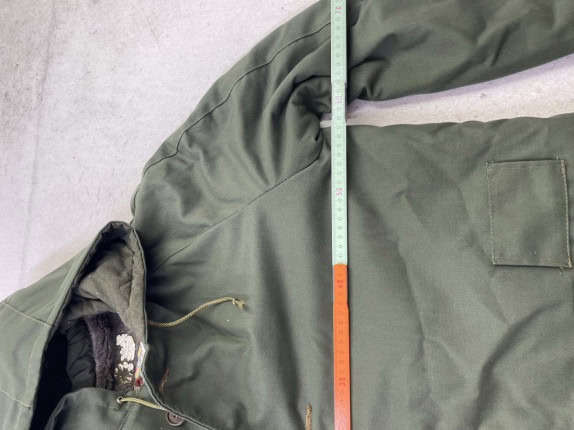 1960s VINTAGE GIACCA CON CAPPUCCIO WORKWEAR VERDE OLIVA UOMO PRE OWNED L