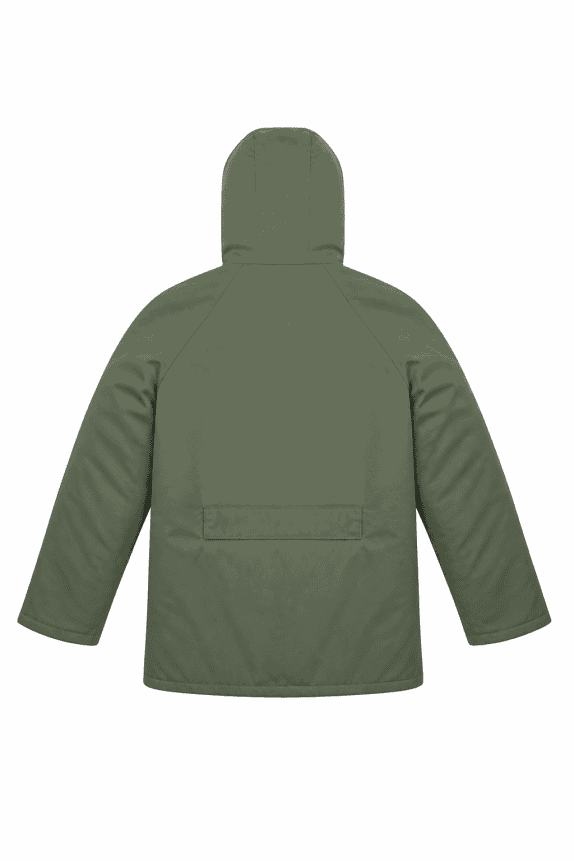 1960s VINTAGE GIACCA CON CAPPUCCIO WORKWEAR VERDE OLIVA UOMO PRE OWNED L