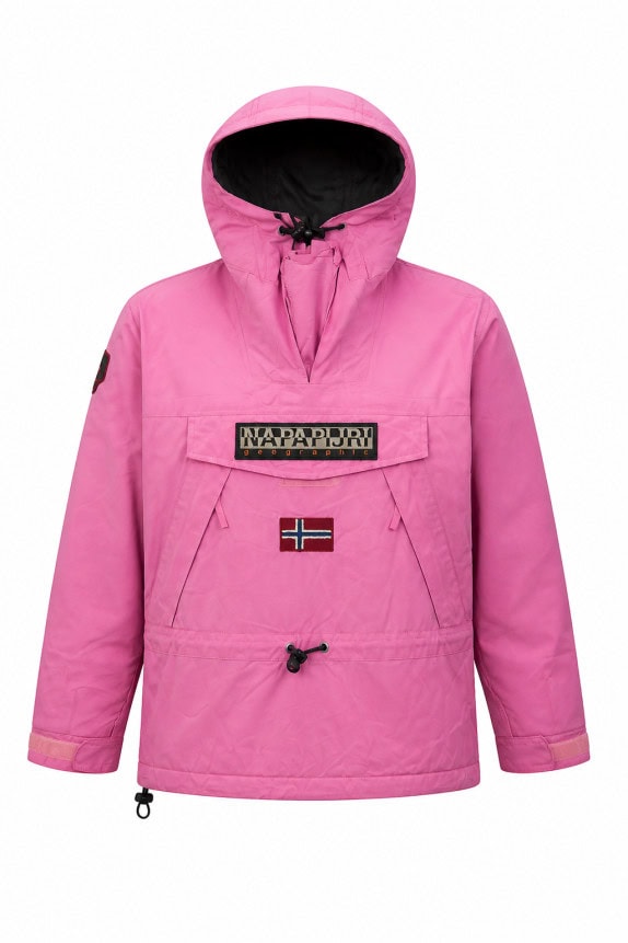 NAPAPIJRI ANORAK JACKET OUTDOOR PINK WOMEN PRE OWNED M