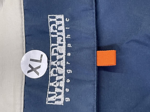 90s NAPAPIJRI GIACCA ANORAK MINIMAL NAVY UOMO PRE OWNED XL