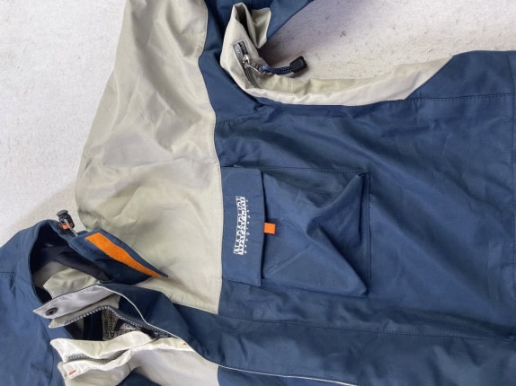 90s NAPAPIJRI GIACCA ANORAK MINIMAL NAVY UOMO PRE OWNED XL