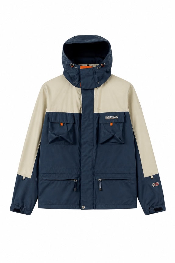 90s NAPAPIJRI ANORAK JACKET MINIMAL NAVY MEN PRE OWNED XL