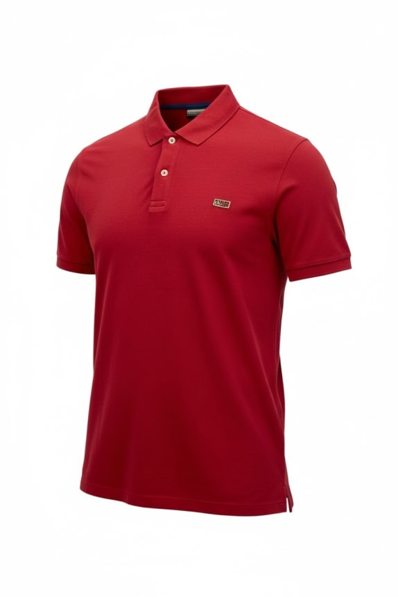 NAPAPIJRI POLO CON LOGO ROSSA DA UOMO L