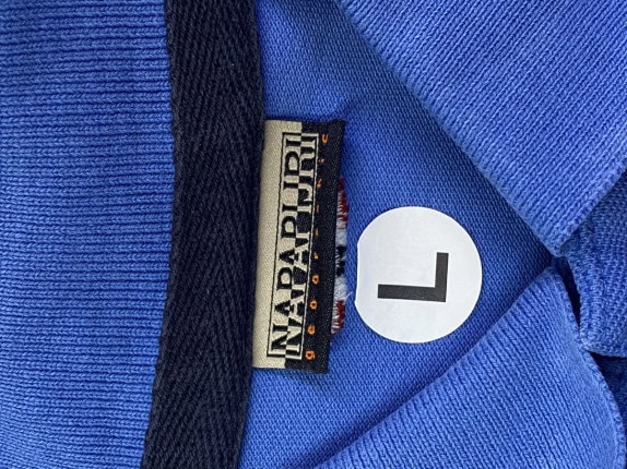 NAPAPIJRI POLO SHIRT CLASSIC BLU UOMO PRE OWNED L